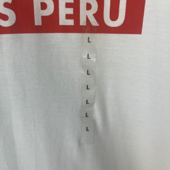 FPF Vamos Peru Soccer Futbol Tshirt Womens Large White New Official Licensed - Picture 7 of 11